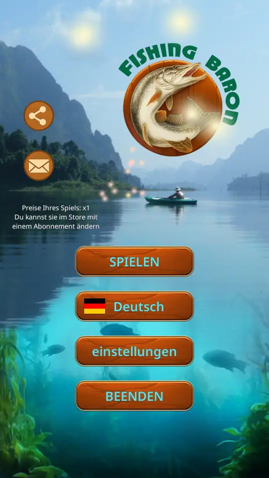 Erster Screenshot aus dem Play-Store-Eintrag von Fishing Baron, Hochformat
