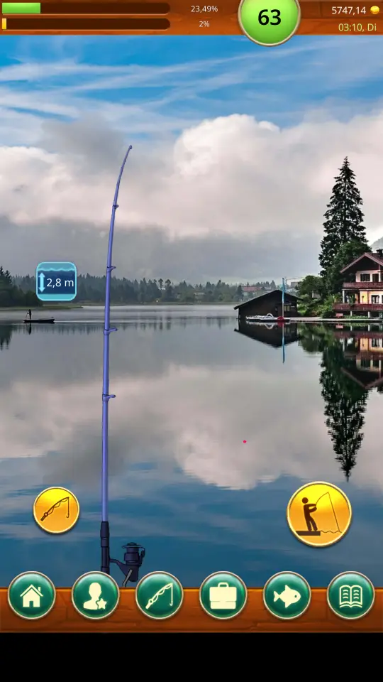 Zweiter Screenshot aus dem Play-Store-Eintrag von Fishing Baron, Hochformat