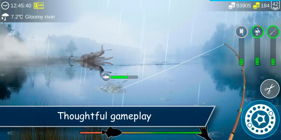 Dritter Screenshot aus dem Play-Store-Eintrag von My Fishing World, Querformat